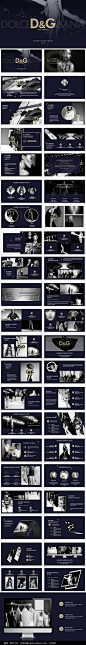 奢侈品D&G服装发布会PPT模板图片