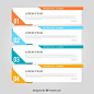 其中包括图片：Plusieurs Bannières Infographiques Avec Différentes Couleurs | Vecteur Gratuite