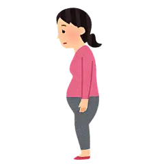 孕妇 正面 侧面 哺乳期 大肚子的女人  插画 免扣 素材 手绘 png24