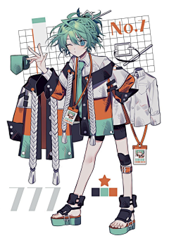 深海奥里昂采集到人物设定（男）