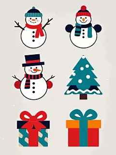 冬季矢量插画图形元素