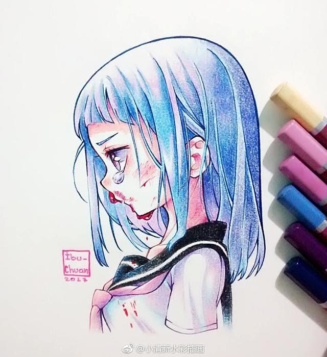 马克笔手绘小美女