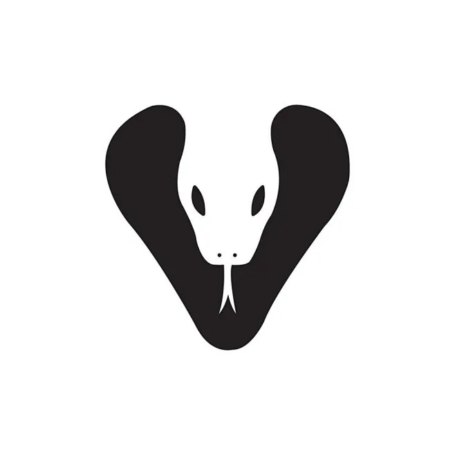 snake head icon logo vector design template-花瓣网
