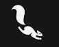 松鼠图标设计 松鼠 动物 机灵 黑白色 抽象 简约 大尾巴 商标设计  图标 图形 标志 logo 国外 外国 国内 品牌 设计 创意 欣赏
