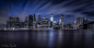 View of downtown Manhattan as seen from the Brooklyn Heights Promenade, right beside the Brooklyn Bridge.