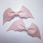 Pastel Bat BowPastel Pink, Fairies Kei, Hair Bows, Hair Accessories, White Bat, Pink Bats, Pastel Bats, Pastel Goth, Bats Bows@北坤人素材