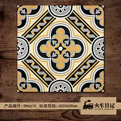 欧式田园复古水泥花砖防滑地板砖花片背景墙砖阳台厨房卫生间600-淘宝网