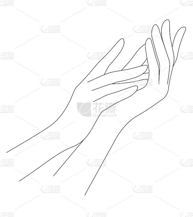 Woman's hands. Line ...