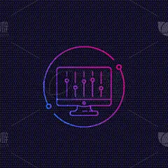 一致,图标,直的,传媒,音乐,频率,交流,混合,设计
