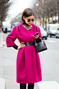 Bold pink on Miroslava.@北坤人素材