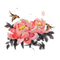 中国风水墨花鸟免抠元素