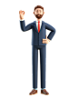 Businessman showing ok gesture 商务办公室白领