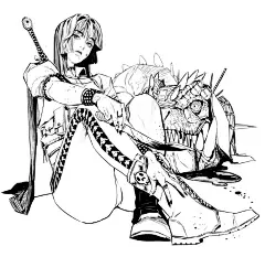 【绘画参考】韩国画师 허성무 线条把控超赞的黑白人物插画（角色设计参考） - 哔哩哔哩