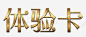 磨砂金体验卡标题 创意素材
