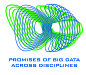 Promises of Big Data logo, OIST University, Japan : Graphic identity, title, and logo for a graduate study level course in integrative biology for a science university in Japan. The focus and theme in 2013 was big data, and the conference title and logo r