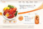 韩国网页设计—食品虾  清闲淡雅风格大图 点击还原