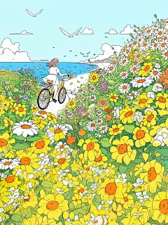 春日限定|多彩少女插画，繁花似锦！ - 小红书