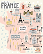 Map of France on Behance