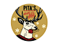 Christmas Sticker Illustration I've created for Pita's. Pita's is a popular chain of street food restaurants in St. Petersburg, Russia