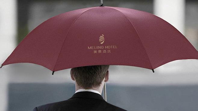 美景酒店雨伞logo