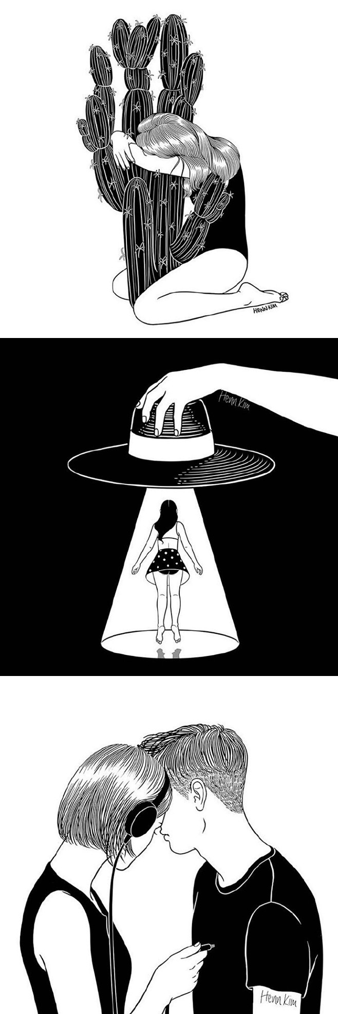 来自韩国的插画设计师 Henn Kim ...