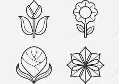 卡通花朵简笔画高清素材 设计图片 页面网页 平面电商 创意素材 png素材