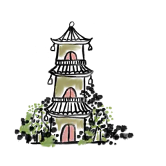 中国风古塔塔楼建筑