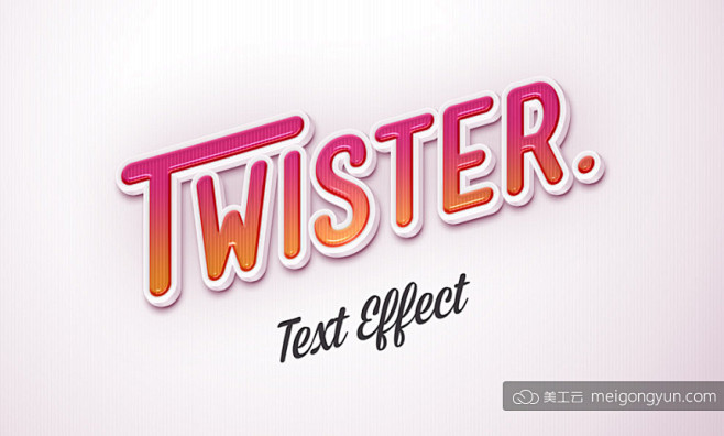 现代创意文字效果Psd Twister ...