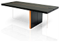 Modrest Vision Modern Black Oak Floating Dining Table modern-dining-tables