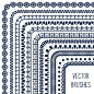 Set of Seven Decorative Borders Stock Vector - Illustration of pattern, flower: 21933837