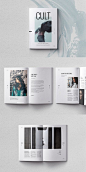 CULT Magazine Template #brochure #template #indesign #magazine #lookbook #portfolio #catalog #lifestyle #fashion
