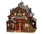 Lemax Barn Dance. SKU# 05489. Introduced in 2000 and retired in 2004, this porcelain Lighted building was made for the Harvest Crossing Collection.