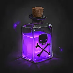 Glowy Potions, Shane Hunt : Health, Poison, Love, and Mana. Painted using ipadpro, apple pencil, and procreate