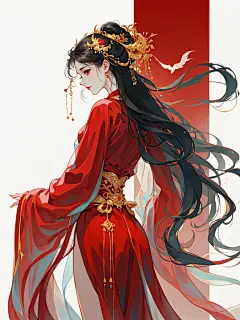 二次元古装女背影