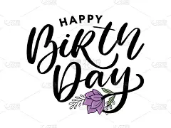 生日快乐毛笔风格手写字体。复古复古自定义排版组合。原创手工设计。书法的短语。原始绘制矢量插图。