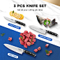 Amazon.com: FUTHVWIN Chef Knife Set Ultra Sharp Kitchen Knives 3 PCS, Premium German Stainless Steel Knife and Finger Guard, Chef Knives Professional Set for Kitchen, Ergonomic Handle and Gift Box : 家居、厨具、家装