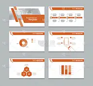 页面展示布局设计模板与信息图形元素