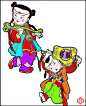 百子吉祥如意图  
