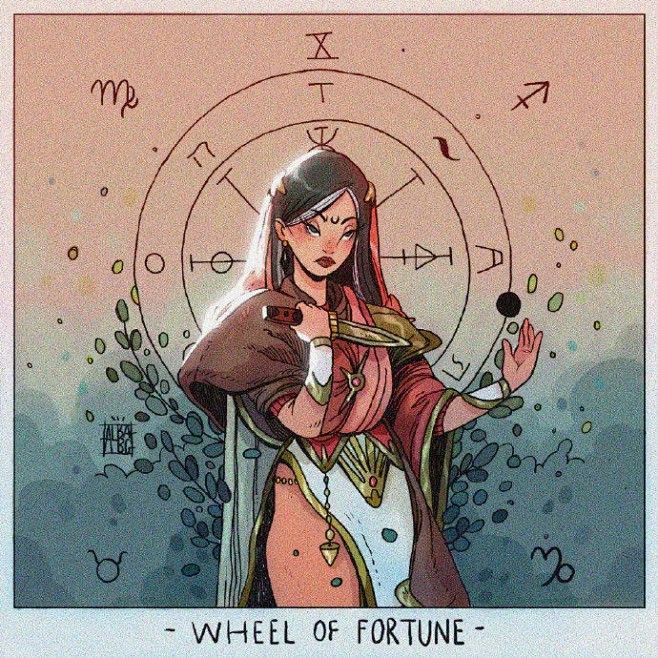 塔罗牌牌面西班牙插画师albaballestagonzález