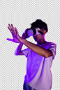 戴VR眼镜电竞人物免抠PNG摄影图片-众图网