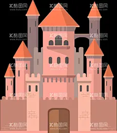 城堡免抠图  - 源文件下载【酷图网】城堡免抠图,城堡,卡通,手绘,简单
