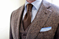 The elegance of a three-piece suit