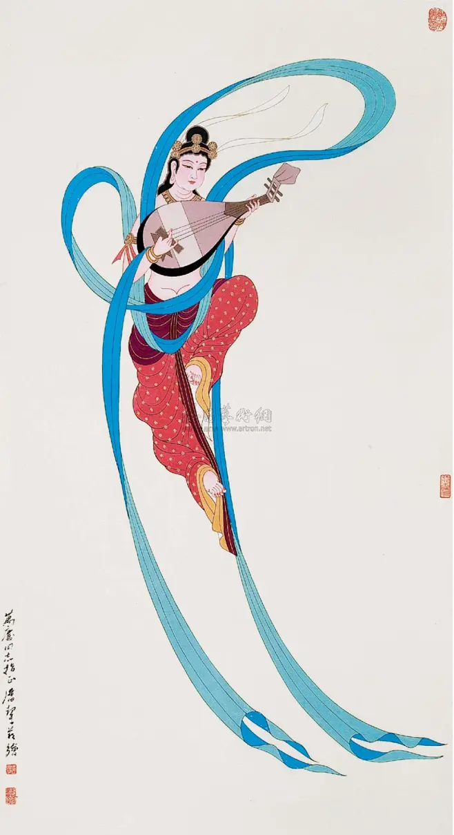 【潘絜兹作品 —— 飞天图】-花瓣网