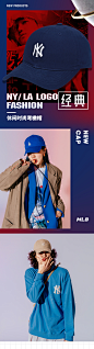 MLB官方 男女帽子NY/LA棒球帽复古小LOGO运动休闲鸭舌帽-32CP77-tmall.com天猫