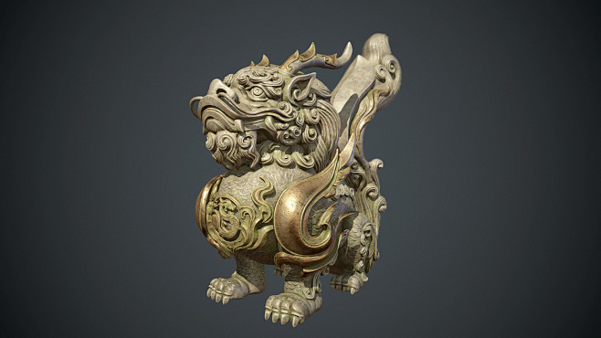 Stone lion, wenbin x...