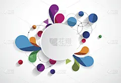 动态和彩色的广告模板，矢量插图
