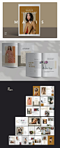 This contains an image of: Fashion Lookbook Magazine Template InDesign