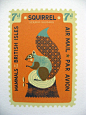 squirrel stamp. love the patterns in these illustrations