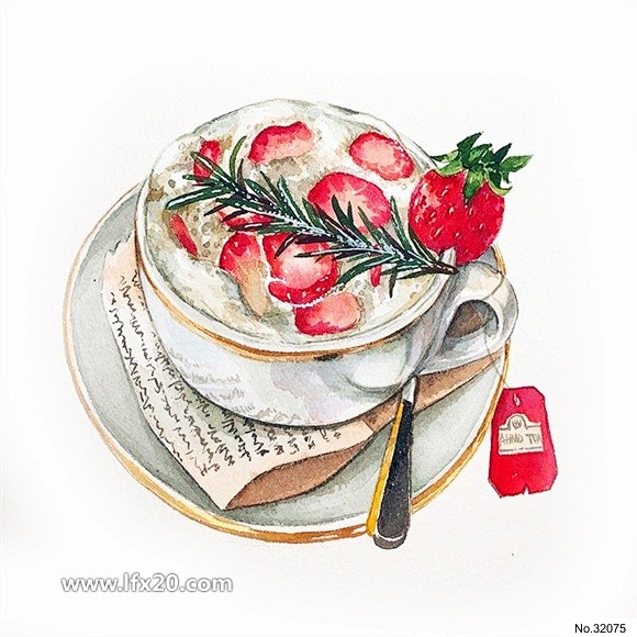 手绘美食插画