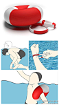 自救手环（Self Rescue Bracelet）在你单独游泳时，它可以变成一个不错的漂浮装置。平时可以当做手环佩戴，紧急情况下如腿抽筋时，只需用力拉下手环，它就会马上充气膨胀成一个救生圈，确保你在水中的安全。
